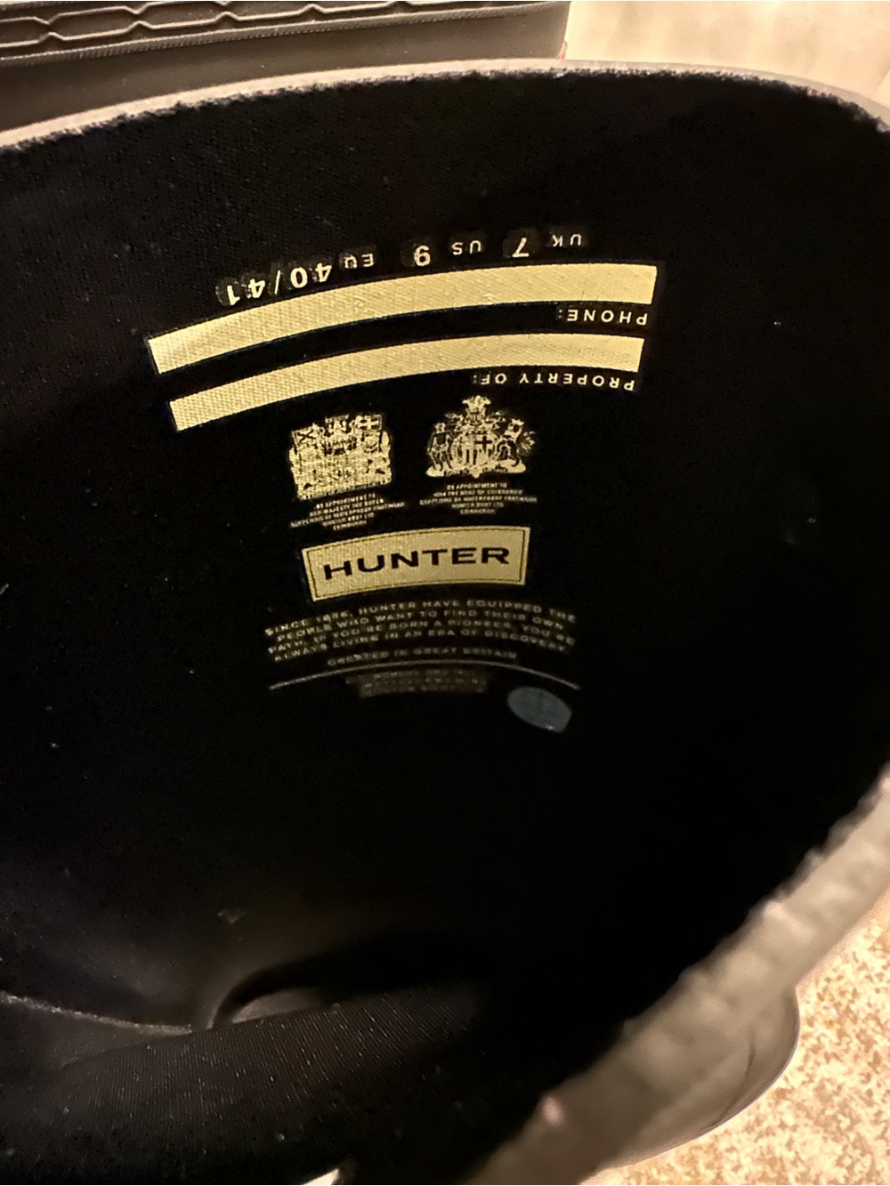Hunter Women's Black Tall Matte Rain Boots with Side Buckle - Picture 7 of 8
